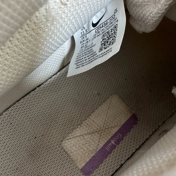 Size 11.5 Nike Court Vision Mid White Crimson Womens Leather Sneaker CD5436-102 - Picture 8 of 9